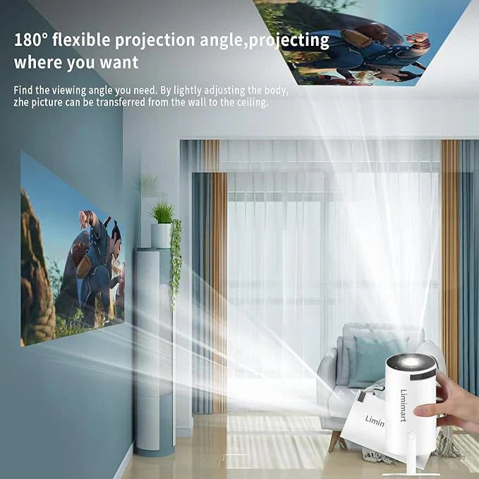 Portable Smart Mini Projector 5G WIFI, Support 4K - Sanosa UAE